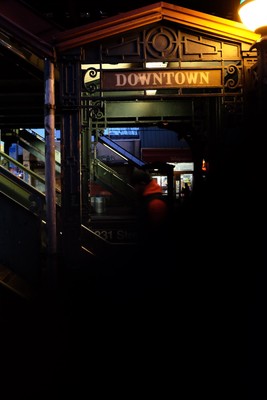 Going downtown at dawn